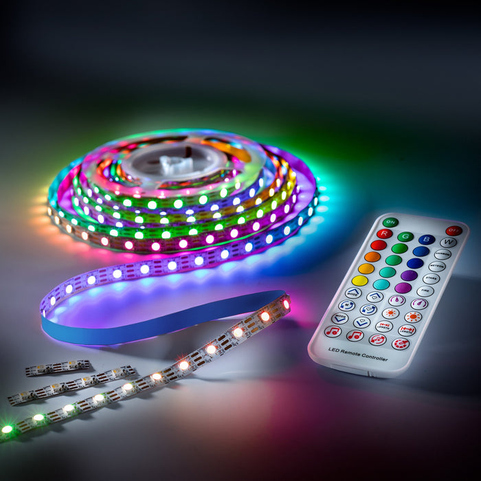 iFlex300 ECO LED-Streifen Set, RGBW, 300 LEDs, 5m, 5V, R2R, IR-Fernbed —