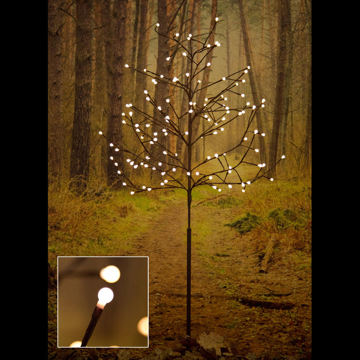 LED-Lichterbaum Schwarz Klein mit Glimmereffekt