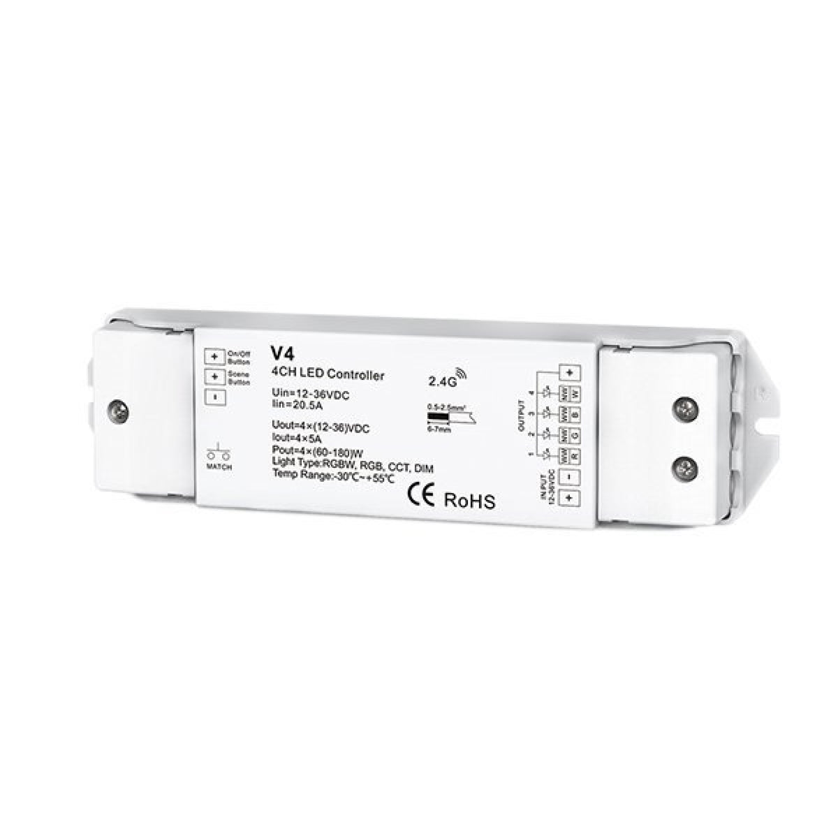 Optonica LED-RGB/RGBW-Controller, 4 Kanäle • bei Steuerungstechnik