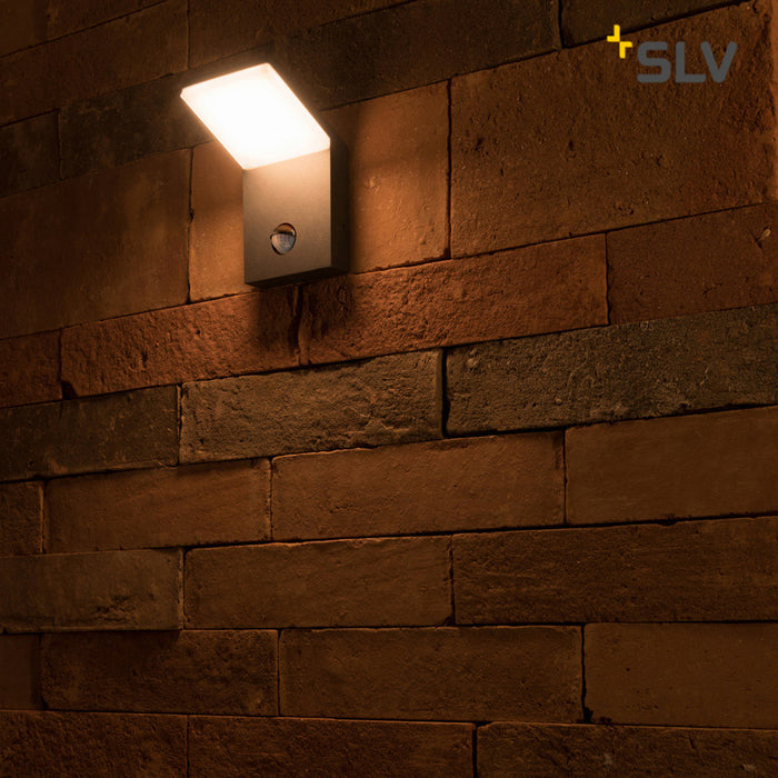 SLV ORDI LED Wandleuchten Außenbereich, bei Sensor, mit Wandleuchte 500 • Lumen