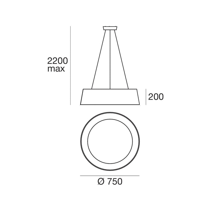 Linea LED-Pendelleuchte Oxygen P, 50W pic8